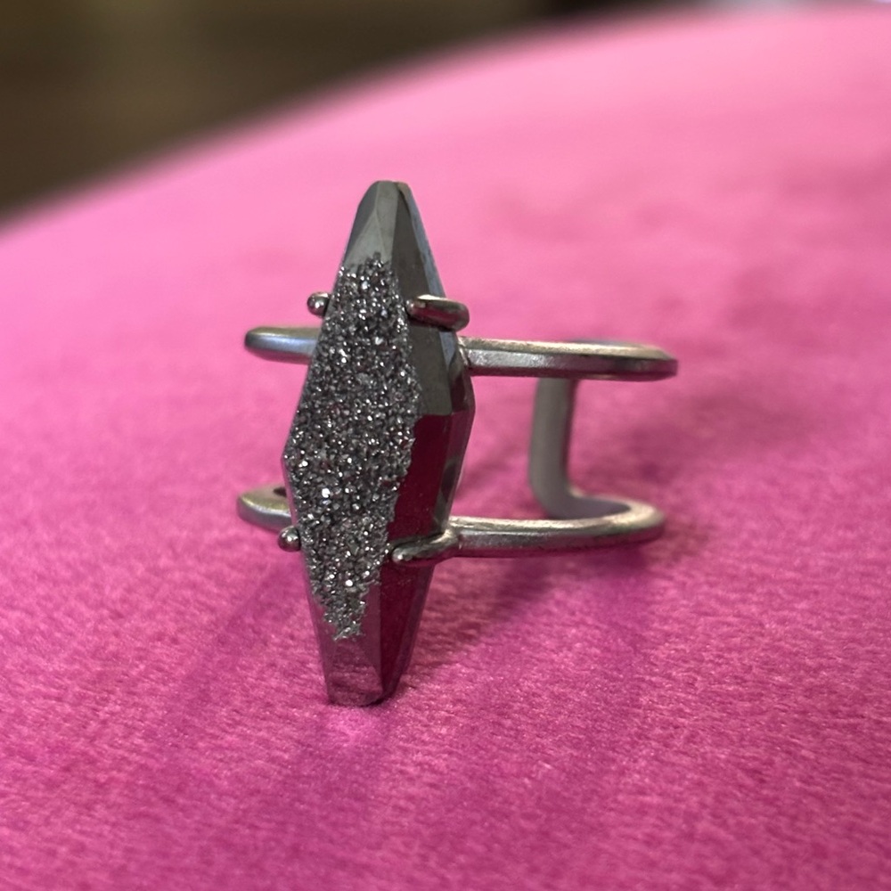 Kendra Scott Gunmetal Drusy Ring